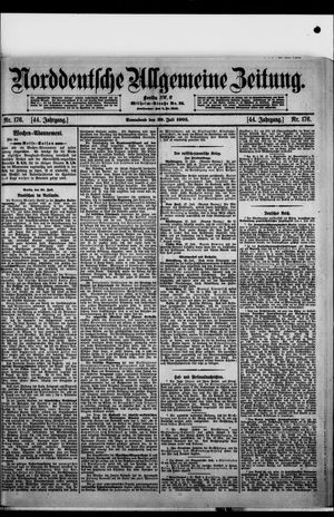 Norddeutsche allgemeine Zeitung on Jul 29, 1905