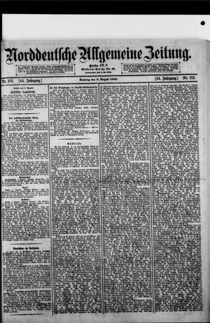 Norddeutsche allgemeine Zeitung vom 06.08.1905
