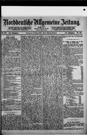 Norddeutsche allgemeine Zeitung vom 06.08.1905