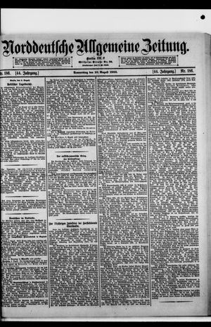 Norddeutsche allgemeine Zeitung on Aug 10, 1905