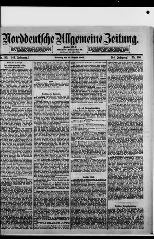 Norddeutsche allgemeine Zeitung vom 15.08.1905