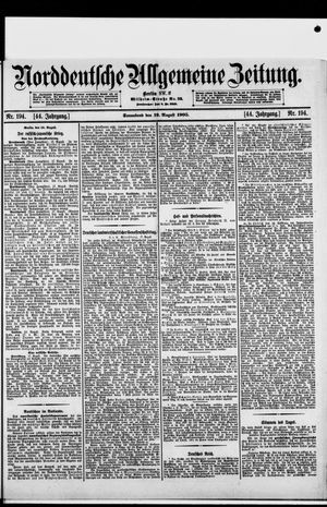 Norddeutsche allgemeine Zeitung vom 19.08.1905