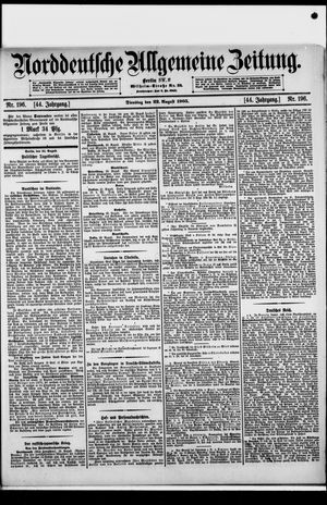 Norddeutsche allgemeine Zeitung vom 22.08.1905