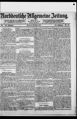 Norddeutsche allgemeine Zeitung vom 25.08.1905