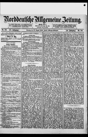 Norddeutsche allgemeine Zeitung vom 27.08.1905