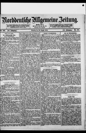Norddeutsche allgemeine Zeitung vom 29.08.1905