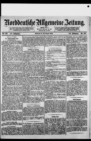 Norddeutsche allgemeine Zeitung vom 30.08.1905