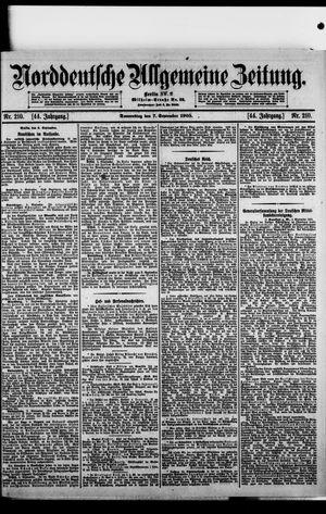 Norddeutsche allgemeine Zeitung vom 07.09.1905