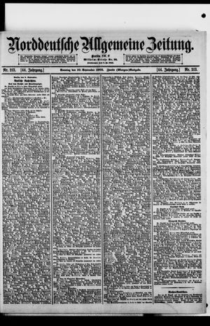 Norddeutsche allgemeine Zeitung vom 10.09.1905