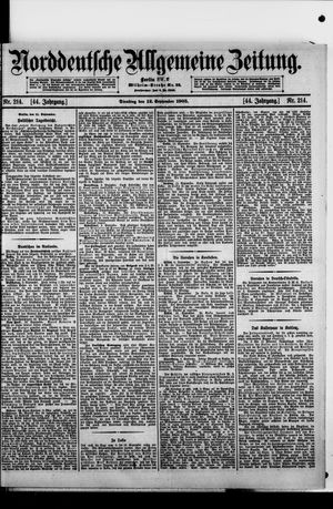 Norddeutsche allgemeine Zeitung vom 12.09.1905