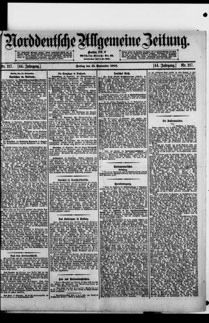 Norddeutsche allgemeine Zeitung vom 15.09.1905