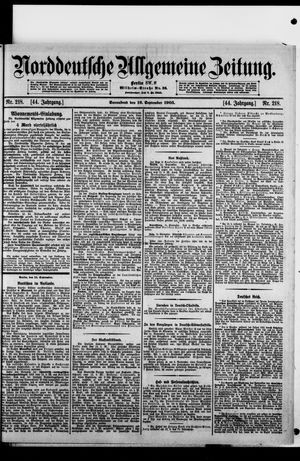 Norddeutsche allgemeine Zeitung vom 16.09.1905