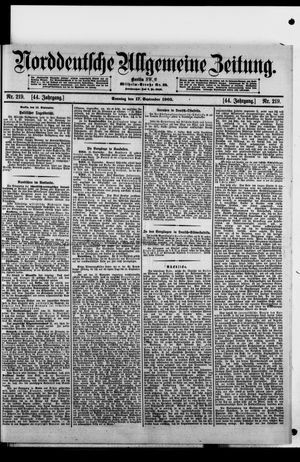 Norddeutsche allgemeine Zeitung vom 17.09.1905