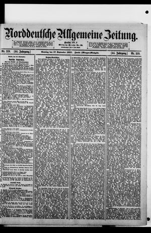Norddeutsche allgemeine Zeitung vom 17.09.1905