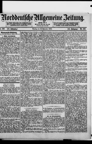 Norddeutsche allgemeine Zeitung vom 19.09.1905