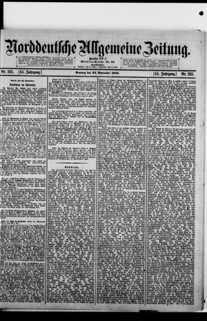 Norddeutsche allgemeine Zeitung on Sep 24, 1905