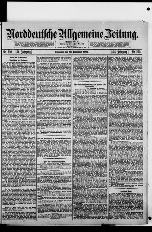 Norddeutsche allgemeine Zeitung vom 30.09.1905