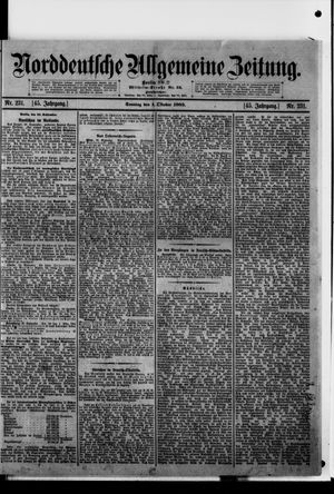 Norddeutsche allgemeine Zeitung on Oct 1, 1905