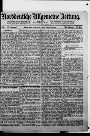 Norddeutsche allgemeine Zeitung vom 01.10.1905
