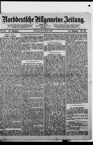 Norddeutsche allgemeine Zeitung vom 05.10.1905