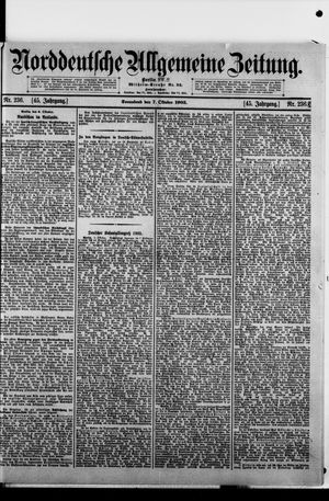 Norddeutsche allgemeine Zeitung vom 07.10.1905