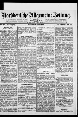 Norddeutsche allgemeine Zeitung vom 14.10.1905