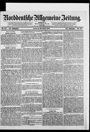 Norddeutsche allgemeine Zeitung vom 20.10.1905