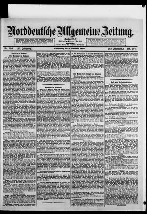 Norddeutsche allgemeine Zeitung vom 09.11.1905