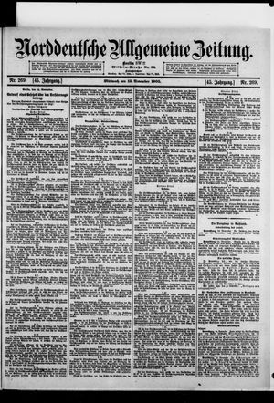 Norddeutsche allgemeine Zeitung vom 15.11.1905