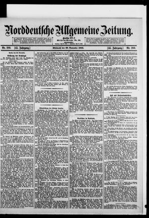Norddeutsche allgemeine Zeitung vom 29.11.1905