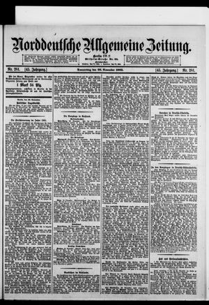 Norddeutsche allgemeine Zeitung on Nov 30, 1905
