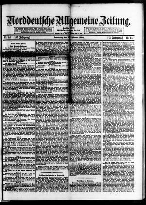 Norddeutsche allgemeine Zeitung vom 22.02.1906