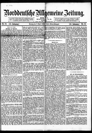 Norddeutsche allgemeine Zeitung on Apr 8, 1906