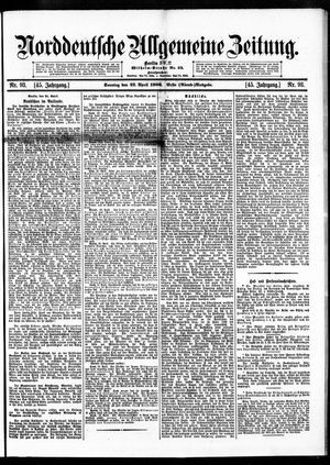Norddeutsche allgemeine Zeitung vom 22.04.1906
