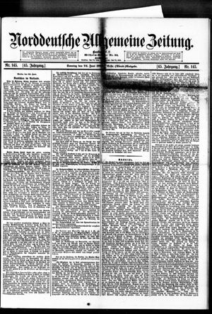 Norddeutsche allgemeine Zeitung vom 24.06.1906