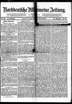 Norddeutsche allgemeine Zeitung vom 05.08.1906