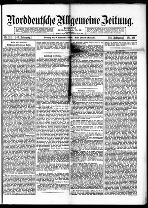 Norddeutsche allgemeine Zeitung vom 09.09.1906