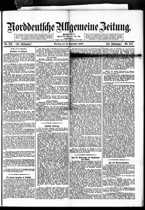 Norddeutsche allgemeine Zeitung vom 11.09.1906