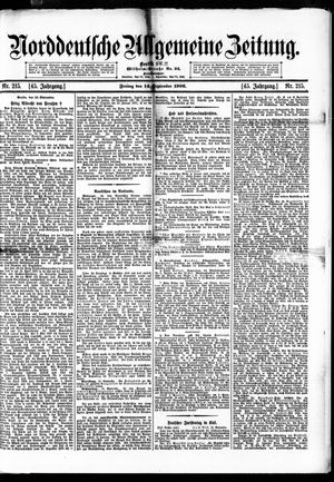 Norddeutsche allgemeine Zeitung vom 14.09.1906