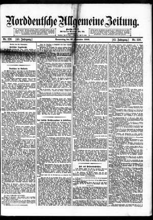 Norddeutsche allgemeine Zeitung vom 27.09.1906