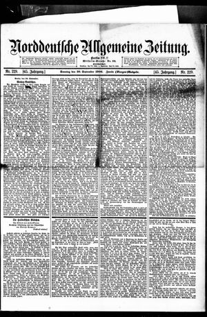 Norddeutsche allgemeine Zeitung vom 30.09.1906