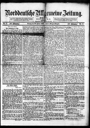 Norddeutsche allgemeine Zeitung vom 20.01.1907