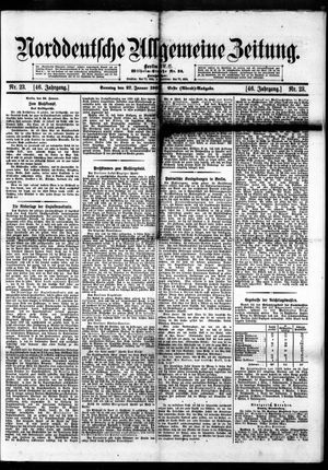 Norddeutsche allgemeine Zeitung vom 27.01.1907