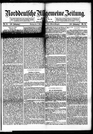 Norddeutsche allgemeine Zeitung vom 07.04.1907
