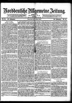 Norddeutsche allgemeine Zeitung vom 11.04.1907