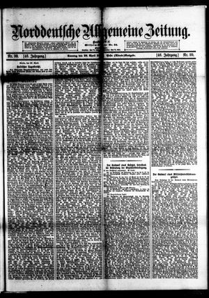 Norddeutsche allgemeine Zeitung vom 28.04.1907