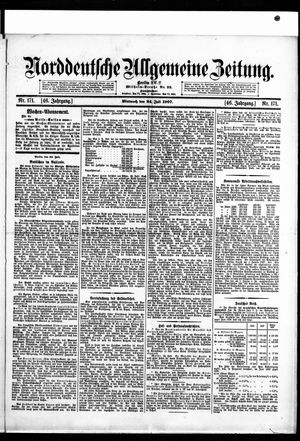 Norddeutsche allgemeine Zeitung vom 24.07.1907