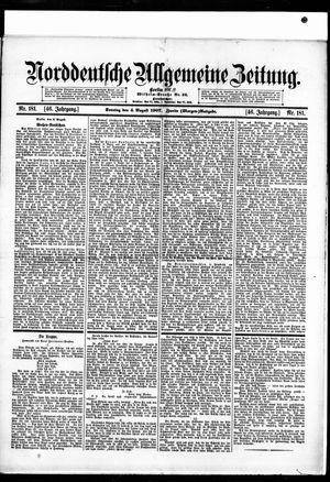 Norddeutsche allgemeine Zeitung vom 04.08.1907