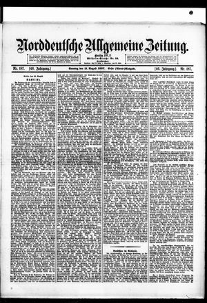 Norddeutsche allgemeine Zeitung vom 11.08.1907