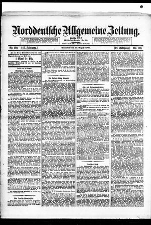 Norddeutsche allgemeine Zeitung vom 17.08.1907